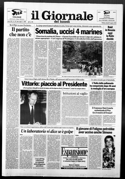 Il giornale del lunedi